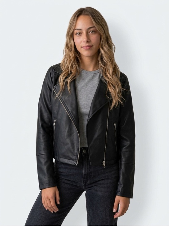 Ashley By 26 International Jackets & Blazers - Ashley International Black Faux Leather Moto Jacket Small